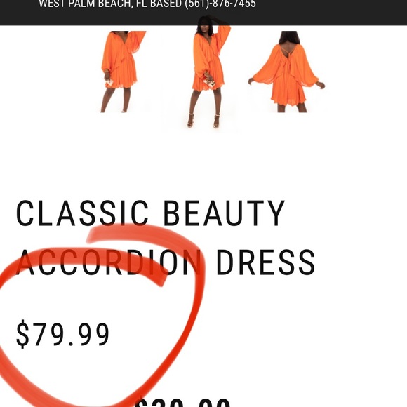 ORANGE DRESS - Picture 3 of 3